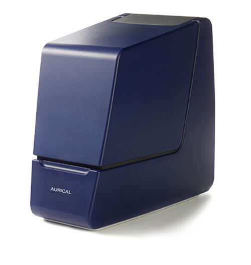 Aurical HIT hearing instrument test chamber for accurate hearing aid verification.