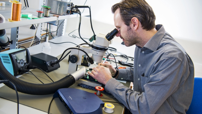 Natus R&D team member hard at work