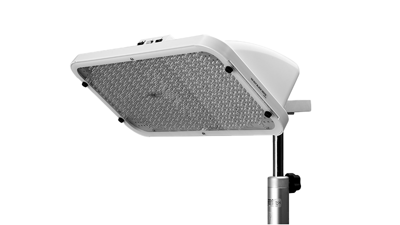 neoBLUE System LED panel showing overhead phototherapy design for intensive neonatal jaundice treatment.